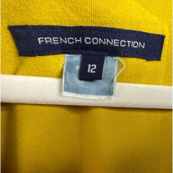 French Connection Women's Yellow Dress 100% Cotton, Embroidered Design, size 12 - Picture 7 of 8